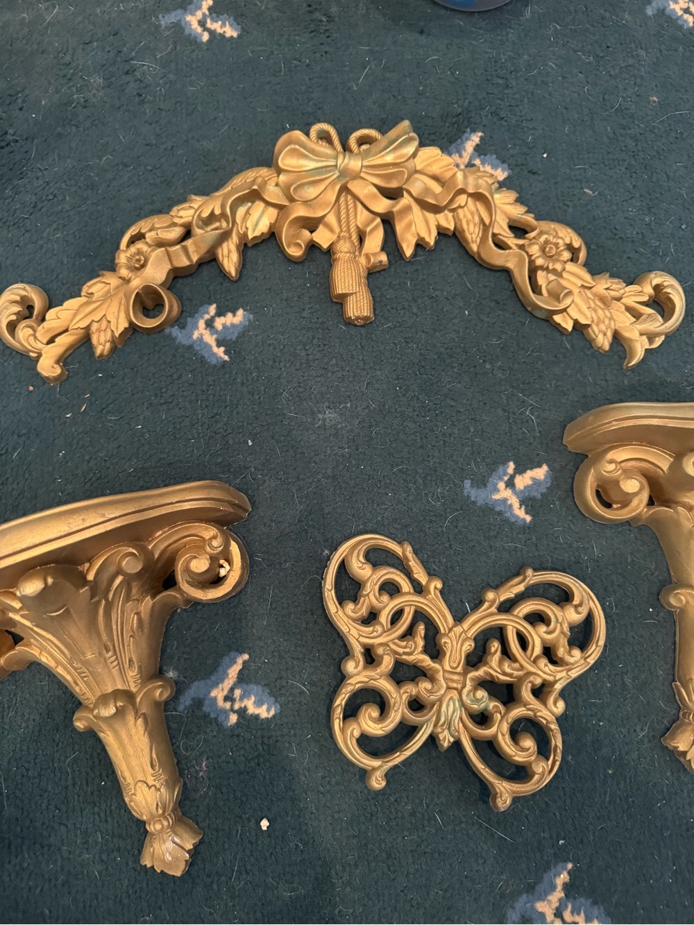 Gold Ornate Wall Decor Accent Set - Picture 2 of 5